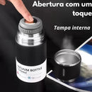 Kit Garrafa Térmica 500ml com 3 Xícaras de Vácuo Isolado de Aço Inoxidável