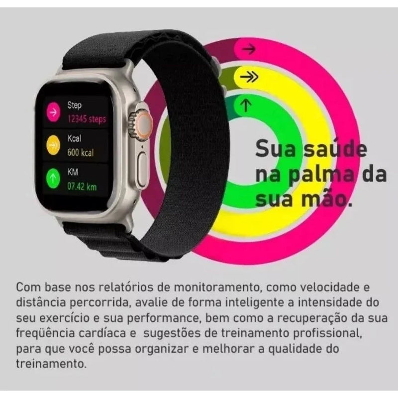 Smartwatch W68+ Ultra Max Watch 8 Ultra Max Relógio Inteligente Série 8 Tela 2.02 49mm Original