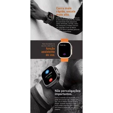 Smartwatch W68+ Ultra Max Watch 8 Ultra Max Relógio Inteligente Série 8 Tela 2.02 49mm Original