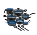 Jogo de Panelas 10 Peças Antiaderente com Tampa de Vidro