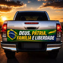 Adesivo Automotivo Deus Pátria Família Liberdade Impermeável Proteção UV