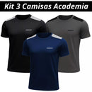 Kit 3 Camisetas Dry Fit Premium Masculino