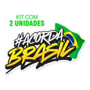 2 Adesivos Acorda Brasil