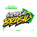 2 Adesivos Acorda Brasil