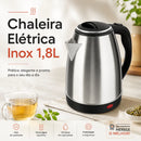 Chaleira Elétrica 1.8 Litros Inox